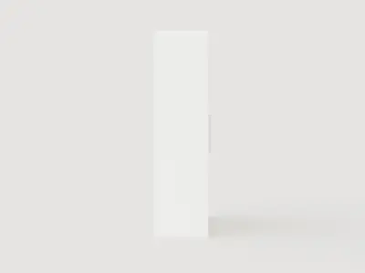 Prague Wardrobe 180 Cm Sliding Doors Curved Mirror Low-poly 3D model