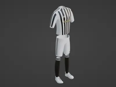 Juventus Sportwear Low-poly 3D model