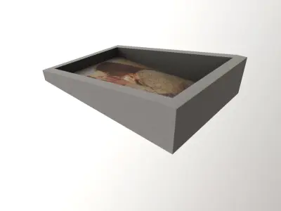 picture frame concrete square Free 3D print model