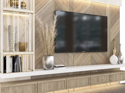 TV  Wall 07 3D model