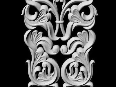 Central decor ornament for furniture 3D model 416