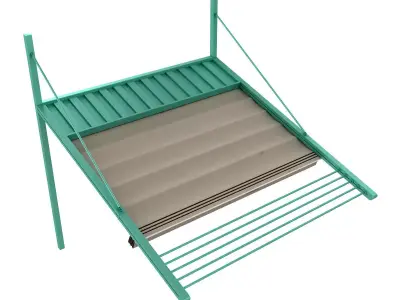 Motorized Pergola 3 copper patina 3D model