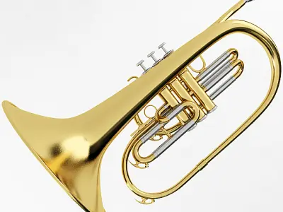 Mellophone brass instrument 3D model