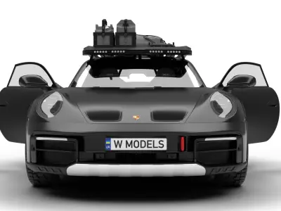 Porsche 911 Dakar 2023 HQ interior 3D model