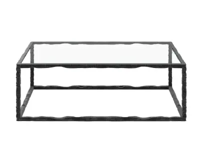 Bruno Romeda bronze and glass coffee table 3D model