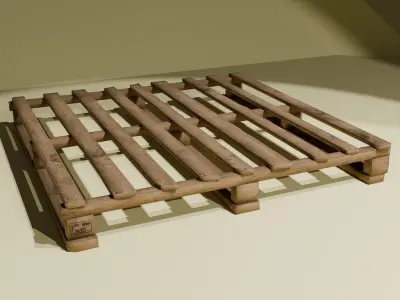 Low Poly Wooden Pallet Unreal Engine 5 and Unity 5 Low-poly 3D model