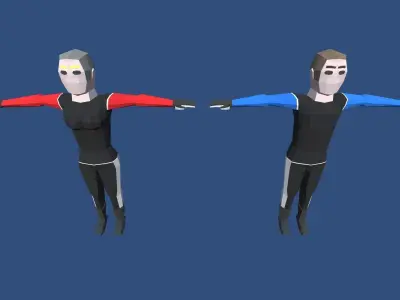 9t5 Low Poly Motocross Low-poly 3D model