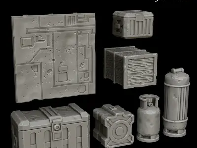 LegendGames Post Apocalypse V8 Interceptor set 3D print model