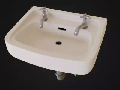 Japanese Sink 10 Low-poly 3D model