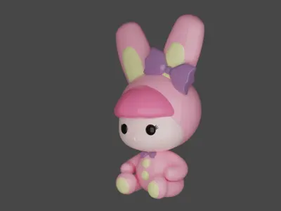 Bunny girl 3D print model
