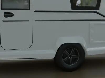 Caravan low poly tail light 3D model