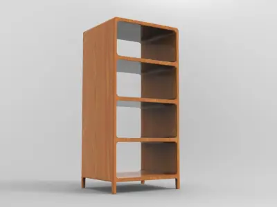 Pess Bookshelf Low-poly 3D model