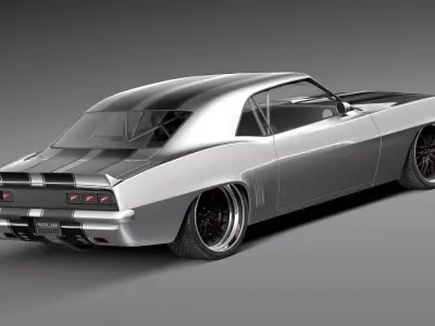 Chevrolet Camaro Pro Touring Custom 1969 3D model