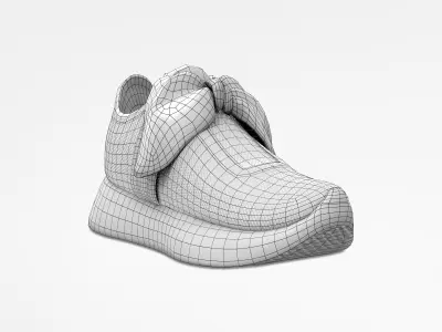 Womens Trainers with Bow Low-poly 3D model