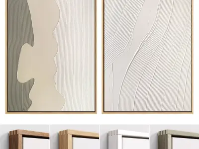 Plaster Two Frame 14 Low-poly 3D model