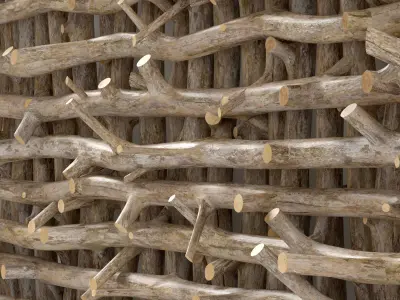 Branch thick decor fundament n2  3D model