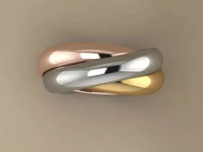 Ring Tri Color Large Model  3D print model