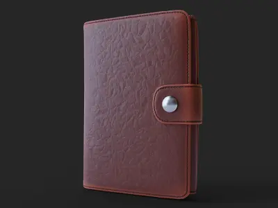 Leather wallet  Low-poly 3D model