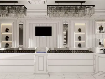 Jewelry Store Design 3D model