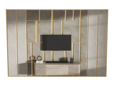 Modern TV Wall 032 3D model
