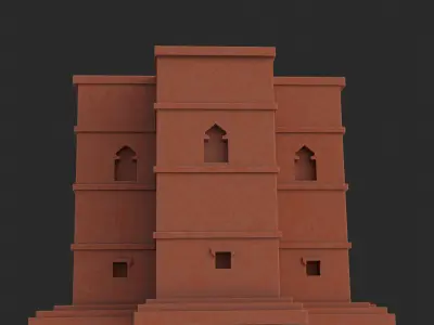 Lalibela 3D Model Low Poly  Low-poly 3D model