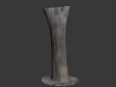 Tree Trunk 3D Scan Low-poly 3D model
