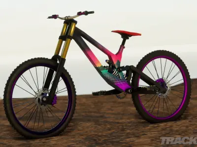 LOW POLY DH Bike ready for games Low-poly 3D model