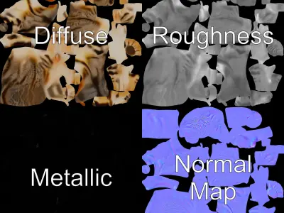 Realistic Cat Model Pack for Games and Animation Low-poly 3D model
