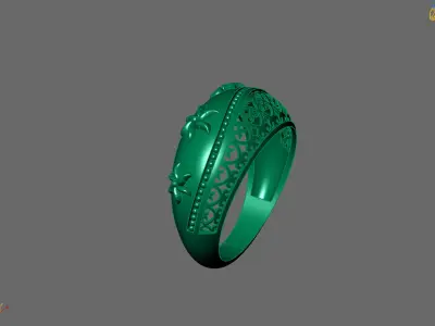 Plain Ring Women Ready STL 3DM Models Womens Rings 3D models 3D print model 72