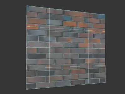 Brick Wall Scan 3D model