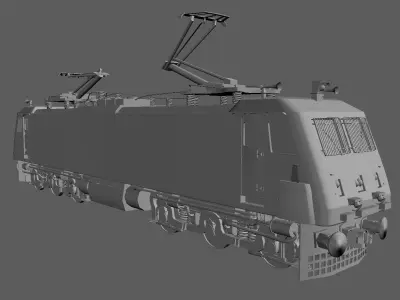 INDIAN TRAIN LOCOMOTIVE DIESEL ENGINE WAP 4 3D MODEL  3D model