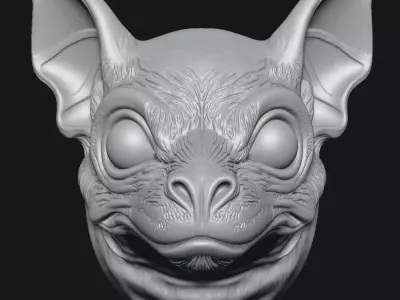Bat sculpture 3D print model