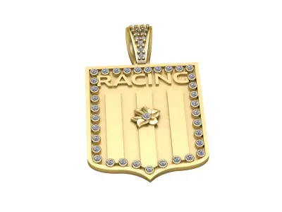 Racing Shield Pendant  3D print model