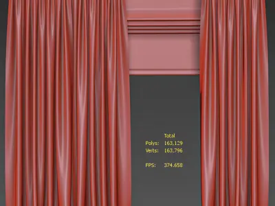 Curtain modern 1 3D model