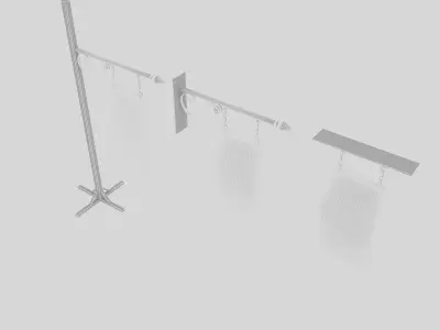 old woodden vine sign Low-poly 3D model