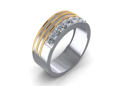 ROUND BRILLIANT DIAMOND RING 3D MODEL 3D print model