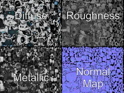 Futuristic Robotic Companion with LED Eyes and Antennas Low-poly 3D model