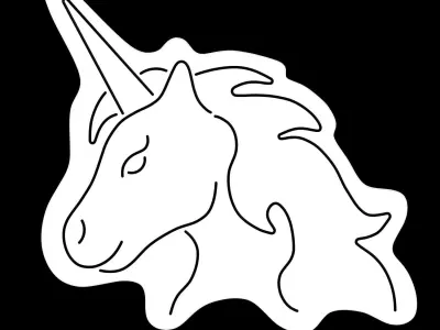 Unicorn Neon Sign 3D model