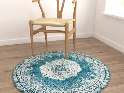 Round Rug Set 86 3D model