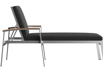 Cassie Reclining Chaise Lounge 3D model