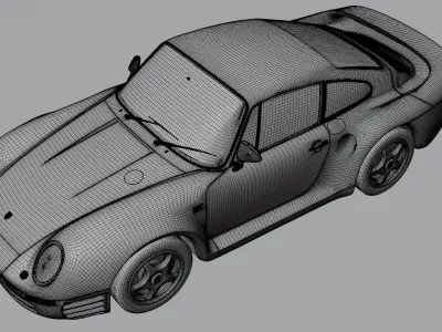 1988 Porsche 959 3D model