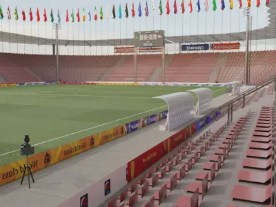 Medium sized stadium Low-poly 3D model