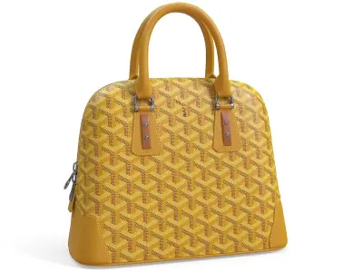 Goyard Vendome Bag Yellow Low-poly 3D model