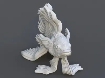 Goldfish Statue 220602 3D print model