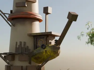 Old watch tower 3D model