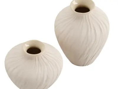 Textured Ceramic Vase 3D model