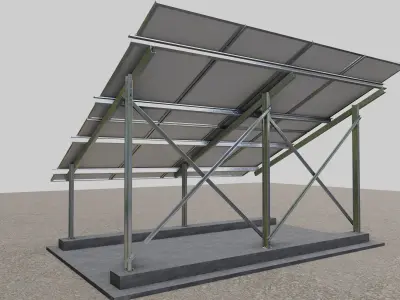 Solar Panel Steel Construction Type 4 3D model