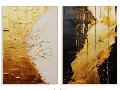 Abstract Painting Frame set 3D model 3