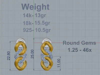 Cuban Earrings  3D print model