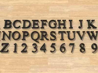 Times New Roman Font 3D print model